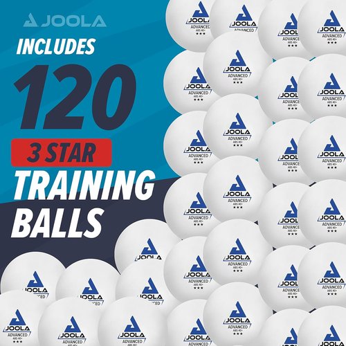 JOOLA 3 Star Table Tennis Balls - 40+mm Regulation Ping Pong Balls in 12, 60, or 120 Pack | Ideal for Competition & Recreation
