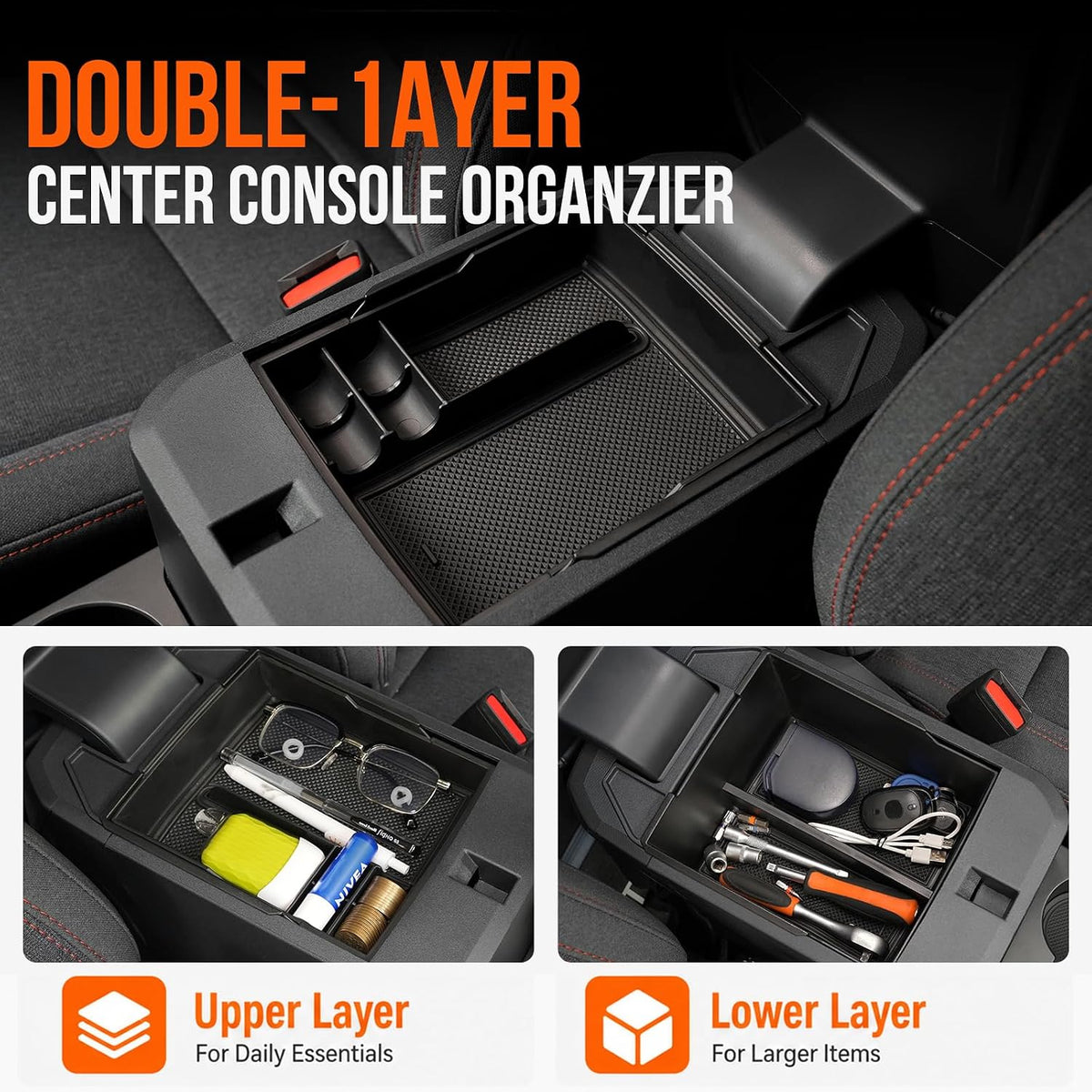 Mabett Center Console Organizer Set for 2022-2026 Ford Maverick Accessories