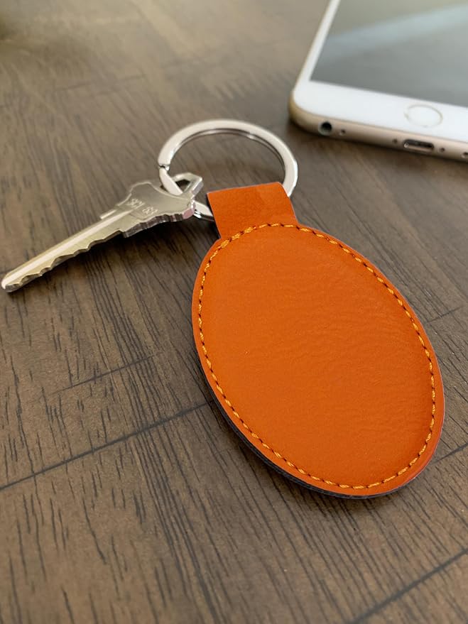LaserGram Oval Keychain, Disc Golf, Personalized Engraving Included