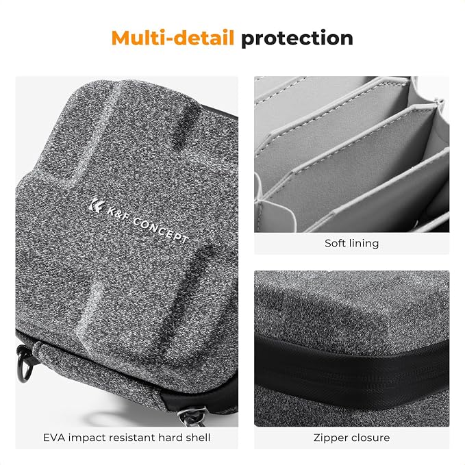 K&F CONCEPT 10 in 1 Lens Filter Case, Hard Shell Camera Filter Pouch Up to 82mm