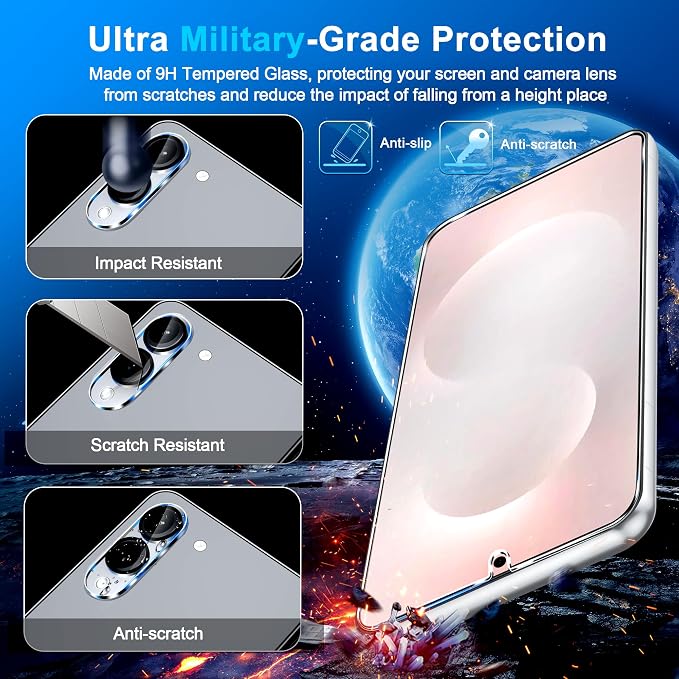 firtstnow 3 Pack for Samsung Galaxy S25 Edge Screen Protector Tempered Glass +