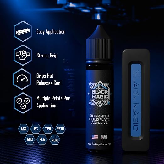 Black Magic 3D Printer Build Plate Adhesive Kit