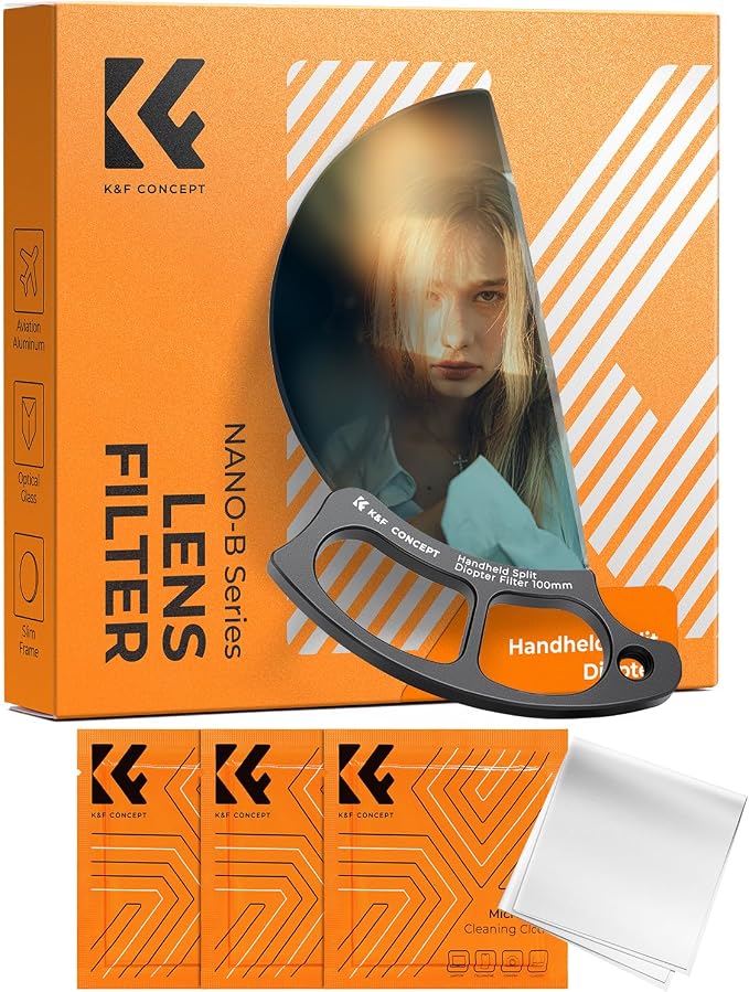 K&F CONCEPT 100mm Handheld Diopter Filter Special Effects Optical Glass Prism