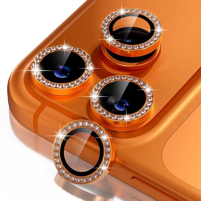 Misea Compatible for iPhone 17 Pro/iPhone 17 Pro Max Camera Lens Protector Bling