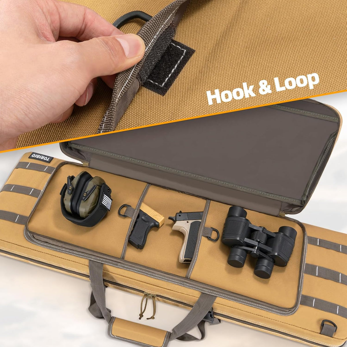 TORIBIO Tactical Double Rifle Case - Soft Gun Bag for Secure Storage & Transport | Fits 32" to 55" Rifles