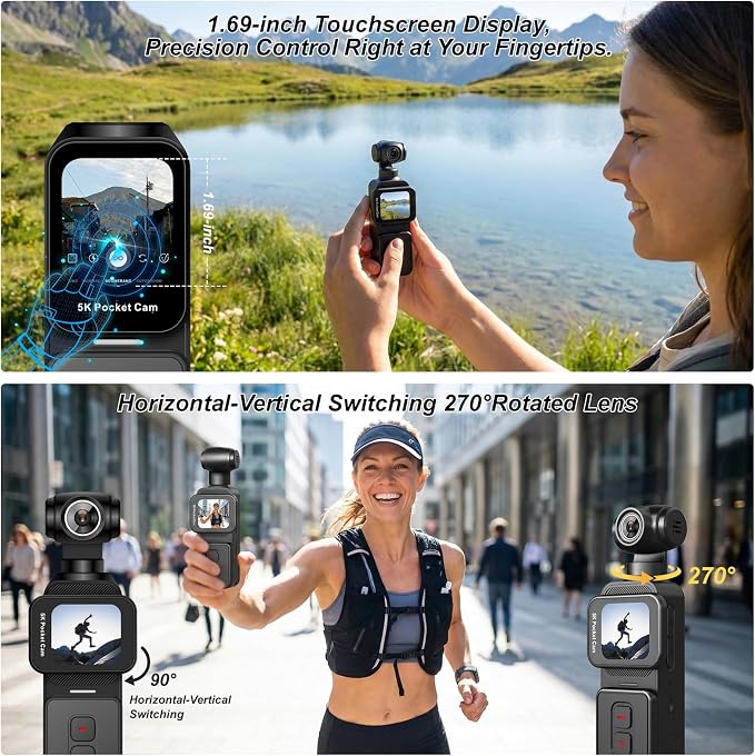 5K Pocket Vlogging Camera Body Camera