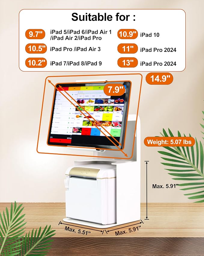 Zywell Tablet Kiosk TS32 White Stand
