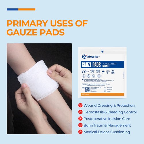 100Pcs Sterile Gauze Pads 4x4 Inch 12-Ply, 100% Cotton 4x4 Gauze Pads Highly Absorbent Gauze Sponges for Wound Care, Hospital-Grade Sterile Gauze First Aid & Surgical Dressing