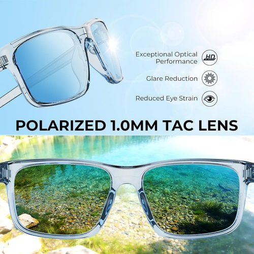 KastKing Toccoa Polarized Sport Sunglasses - UV Protection for Men & Women | Ideal for Driving, Fishing, Cycling & Running