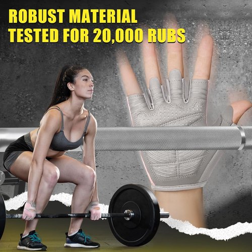 HOZMOZ Weight Lifting Gloves - Thick Padded Gym Gloves with Full Palm Protection & Grip for Men and Women