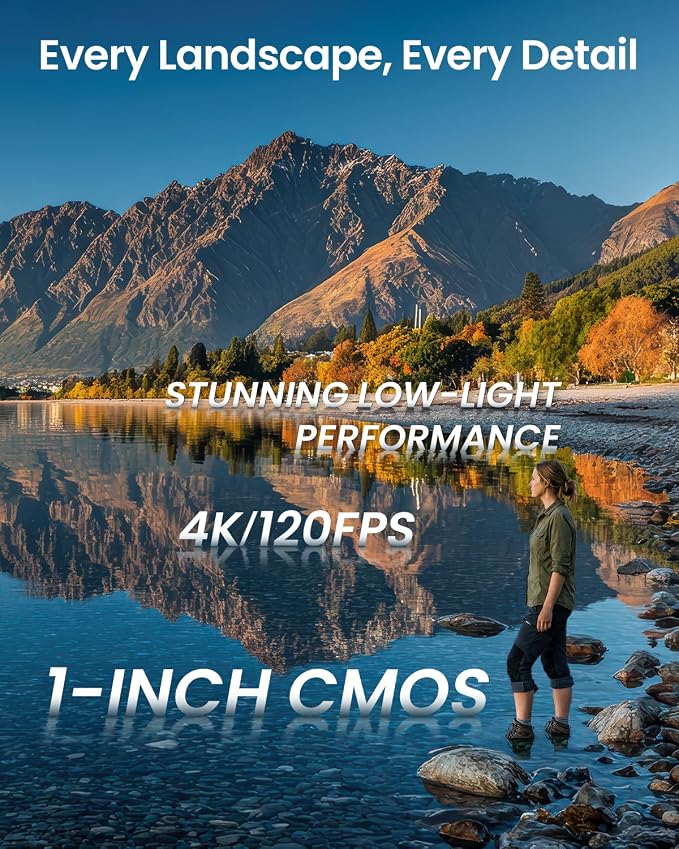 Xtra Muse with Mini Tripod Combo, Vlogging Camera with 1'' CMOS & 4K/120fps