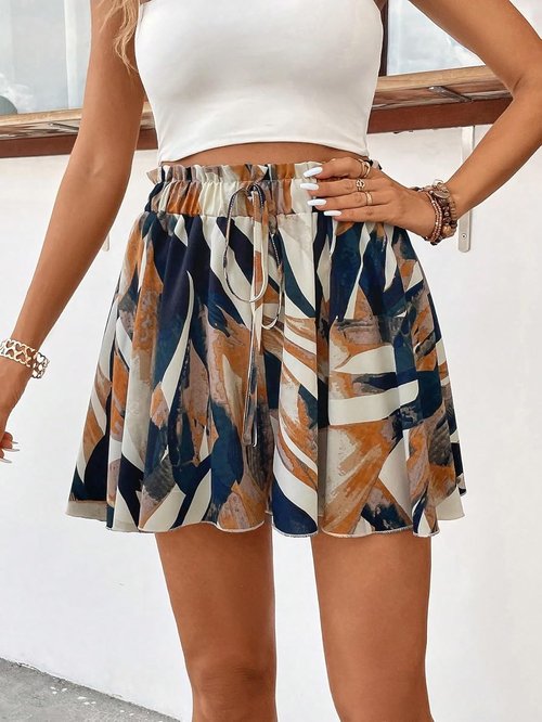 BEAUDRM Women's High-Waisted Flowy Summer Shorts - Casual & Dressy Beach Vacation Wear