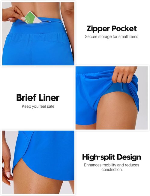 BMJL Women's High Waisted Athletic Shorts - Comfy Liner for Running & Gym Workouts
