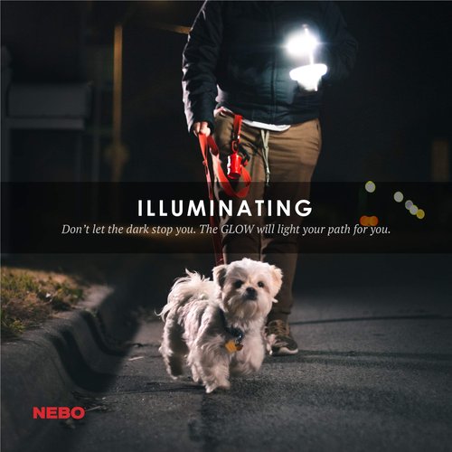 NEBO Glow Stainless-Steel Tumbler Holder: Will fit a 30oz Tumbler or a 20oz Tumbler with The Included Insert, This Cup Handle Doubles Over As A High Lumen Flashlight - 6668