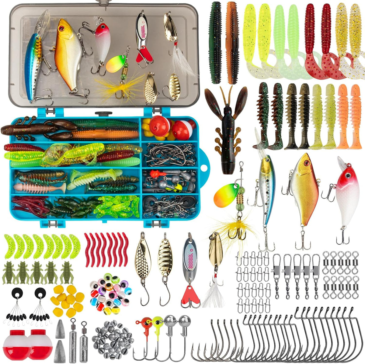 THKFISH Fishing Lures Kit - Complete Bass Fishing Gear with Topwater Baits & Swimbaits | Ideal Gift for Men