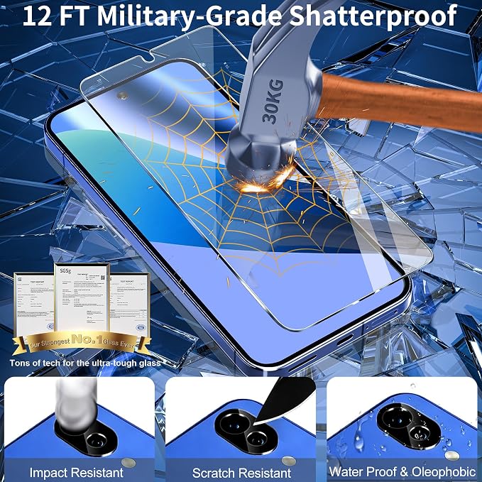 3 Pack for Google Pixel 10a Screen Protector Tempered Glass + 2 Pack Camera
