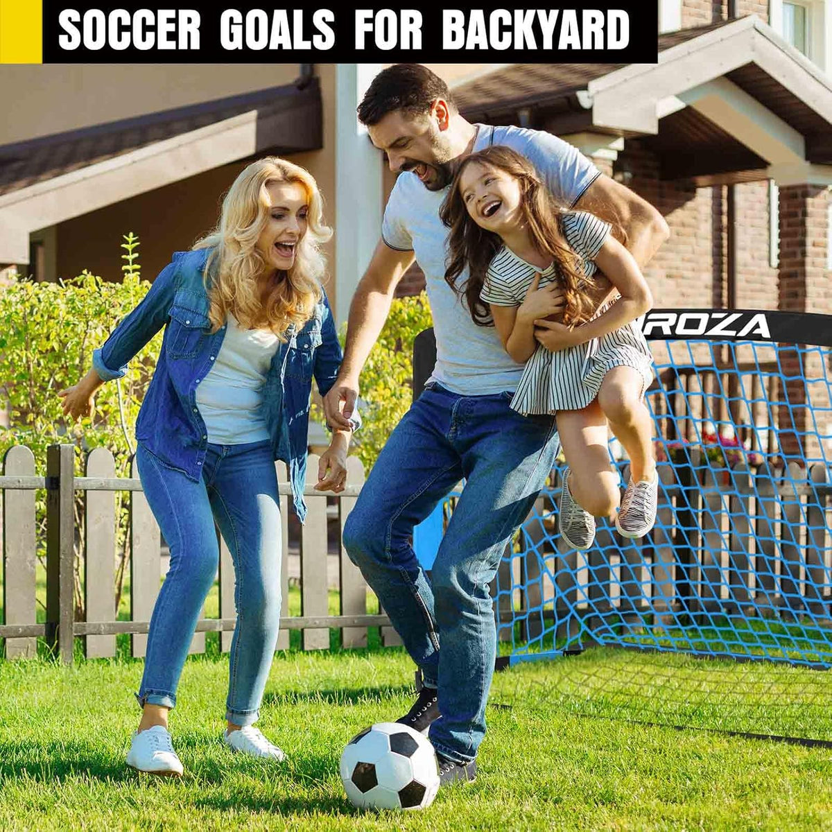 Skiennix Kids Soccer Goals - Portable Pop-Up Soccer Nets Set with Ball & Cones | Complete Training Equipment for Backyard Fun