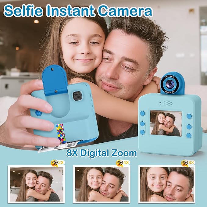 Nreonrick Kids Camera Instant Print, Selfie Toddler Digital Instant Camera