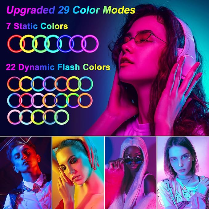 STALLY 12.3" Ring Light with Stand 75" Tall and 2 Phone Holder, Ring Light