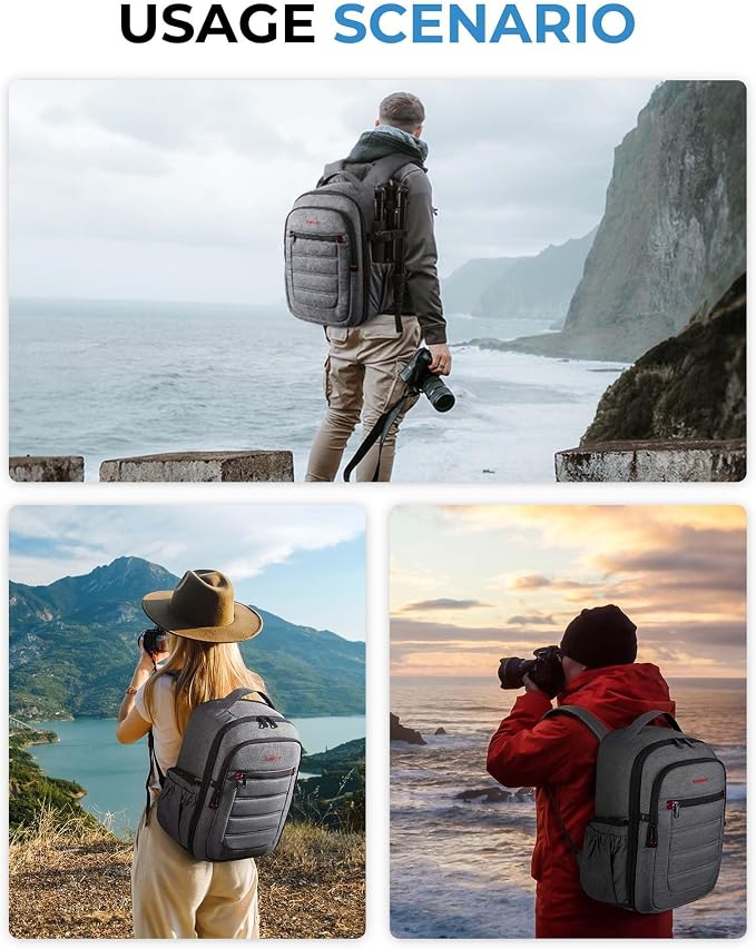 BAGSMART Camera Bag for DSLR, Waterproof Camera Backpacks for Photographers
