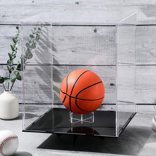 Mudder Acrylic Ball Stand - Clear Display Holder for Football, Basketball, Soccer | 3.54 x 1.3 Inch