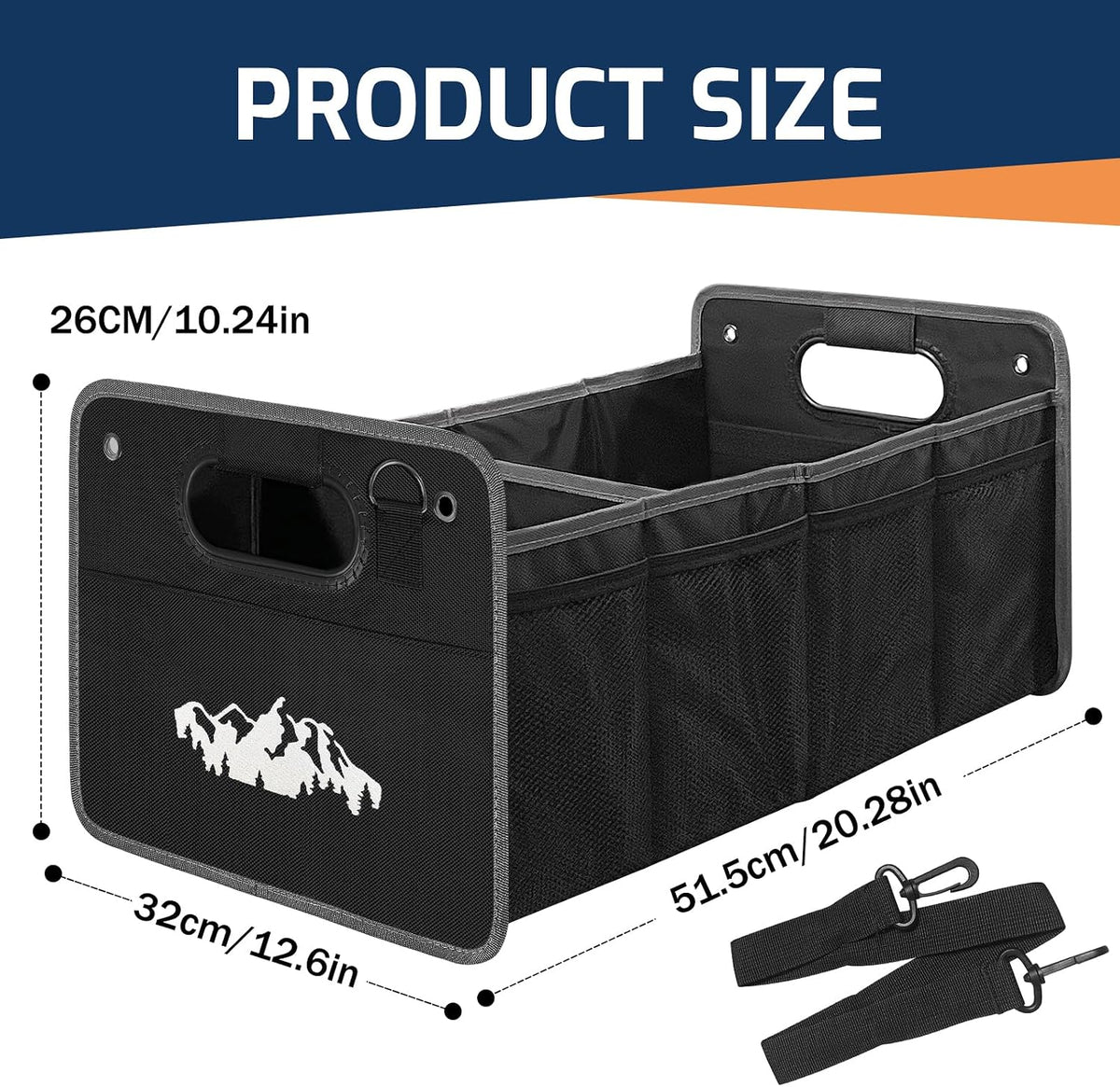 Car Trunk Organizer Foldable Storage Box Cargo Container for Subaru (White) | Collapsible Car Trunk Cargo Organizer SUV Interior Accessorie for Subaru Outback Crosstrek Forester Ascent Impreza WRX Legacy
