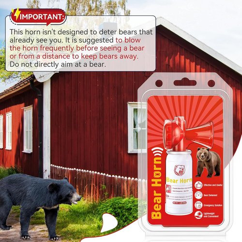 Bear Horn - 120dB Loud Air Horn for Hiking Safety | Scares Bears & Wild Animals Up to 1/2 Mile