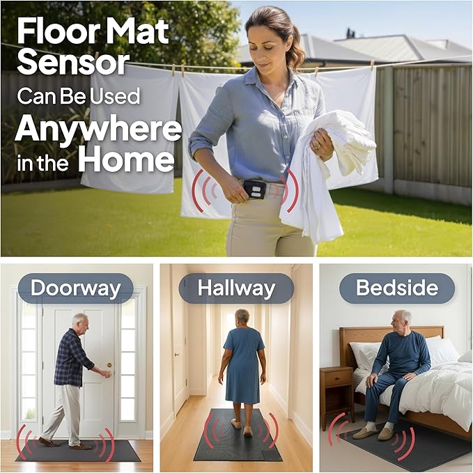 Smart Caregiver Floor Mat Alarm and Pager System