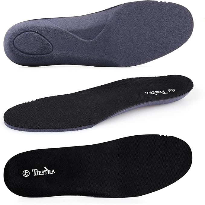 2 Pair-Insoles for Womens Replacement Insoles for Work Boot Running Shoes-Shock Absorption and Cushion for Feet Relief,Comfort Inner Soles for Everyday Use Black 38EU/US7