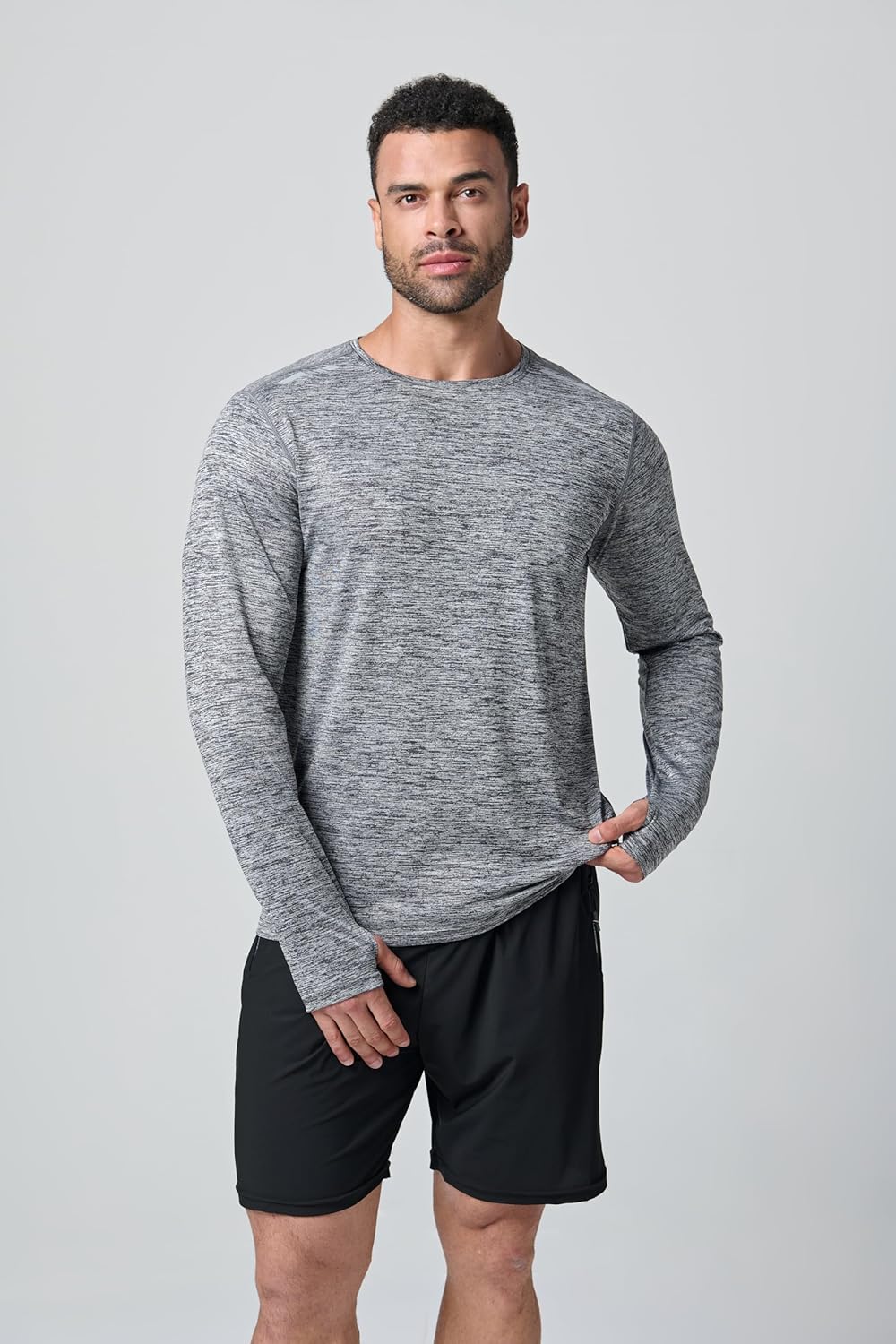Skiennix Men's Dry Fit Long Sleeve T-Shirts - Lightweight Athletic Performance Tops | 3 Pack for Hiking
