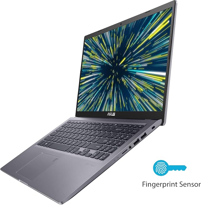 ASUS VivoBook 15 F515 Thin and Light Laptop, 15.6” FHD Display, Intel Core i3-1005G1 Processor, 4GB DDR4 RAM, 128GB PCIe SSD, Fingerprint Reader, Windows 10 Home in S Mode, Slate Grey, F515JA-AH31