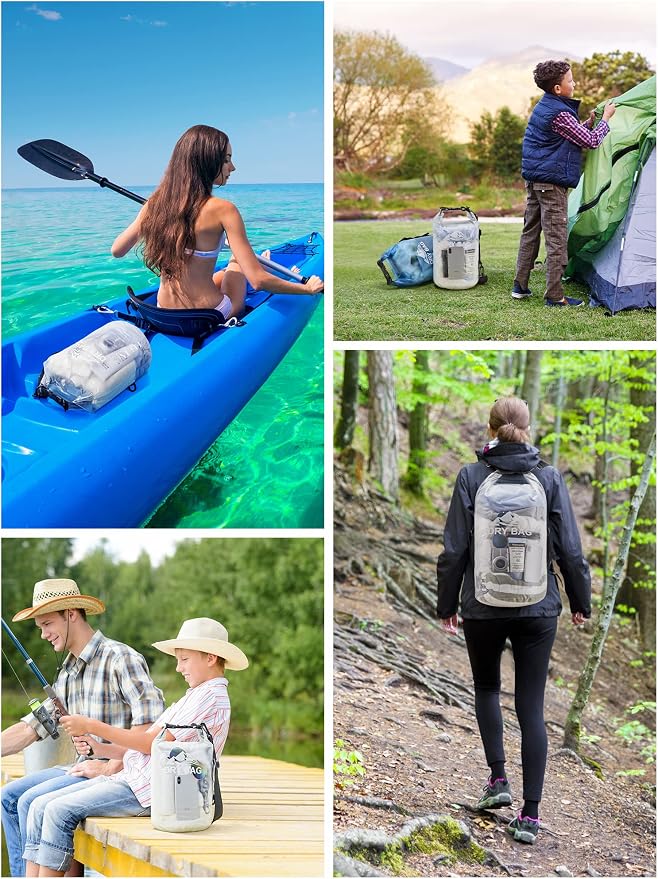 HEETA Dry Bag Waterproof for Women Men, 5L/10L/20L/30L/40L Roll Top Lightweight