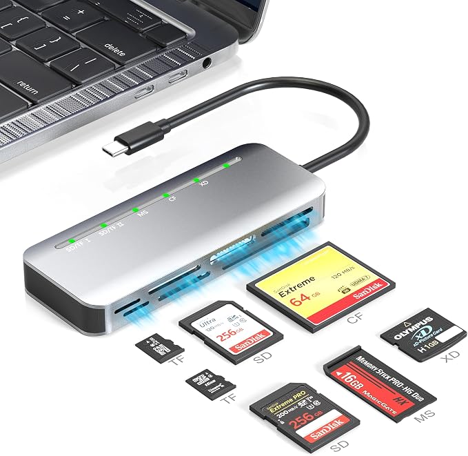 Memory Stick Pro Duo Card Reader, 7 in1 Memory Stick Pro Duo Adapter USB C