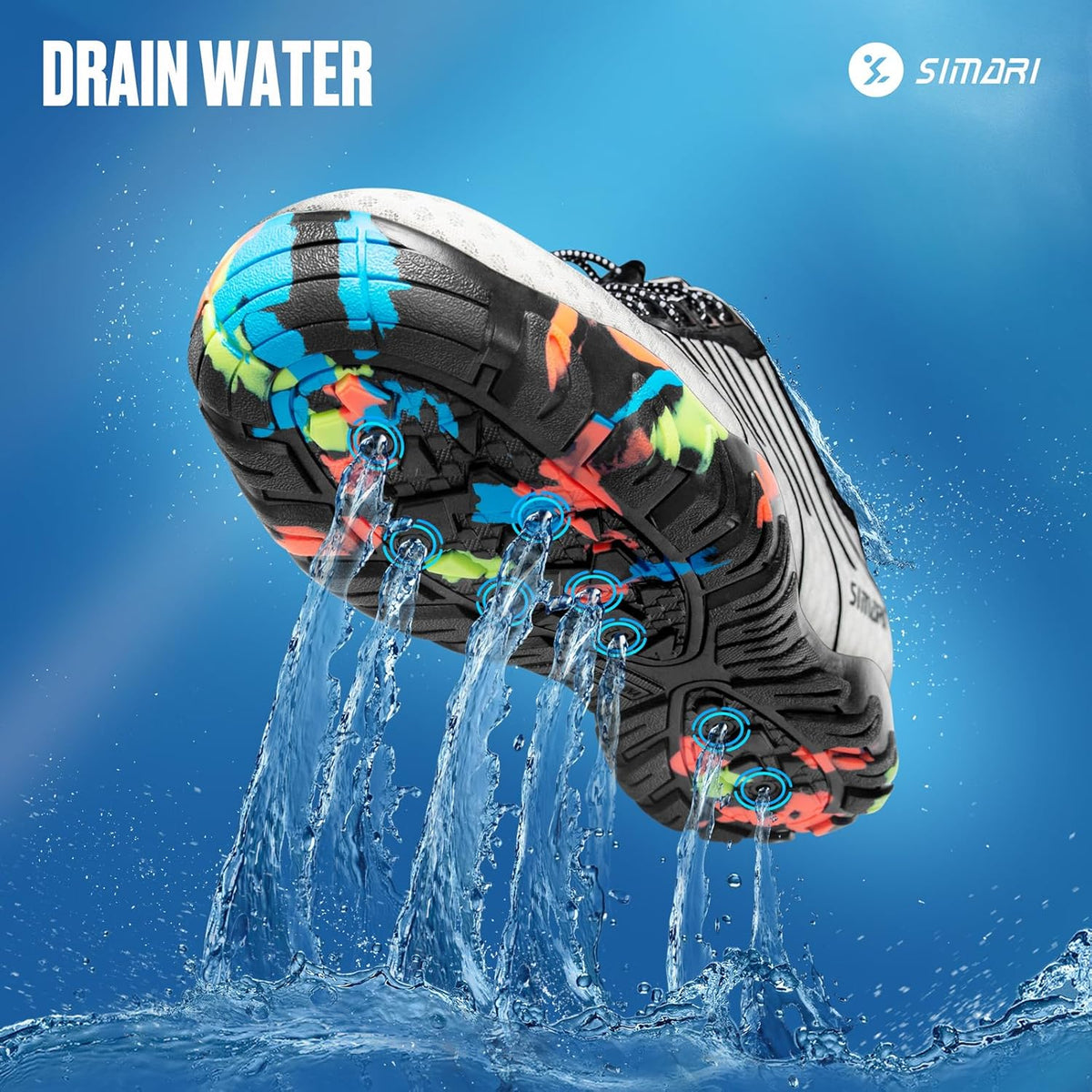 SIMARI Water Shoes - Quick-Dry Barefoot Aqua Socks | Lightweight Non-Slip Swim Shoes for Beach & Water Sports