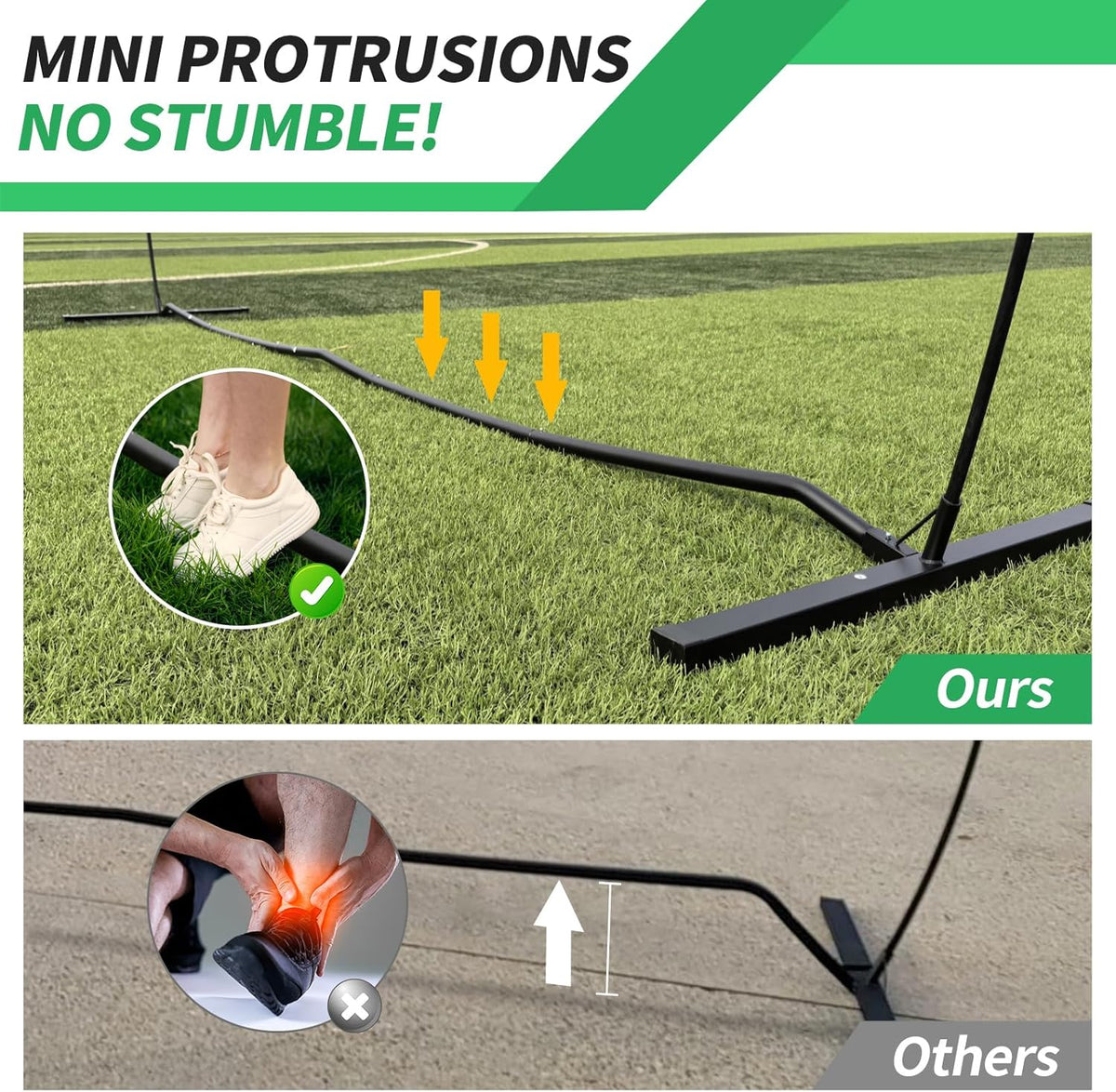 Portable Volleyball Net - 5-Height Adjustable Backyard Set with Widened Base & Carry Bag | 12ft/14ft