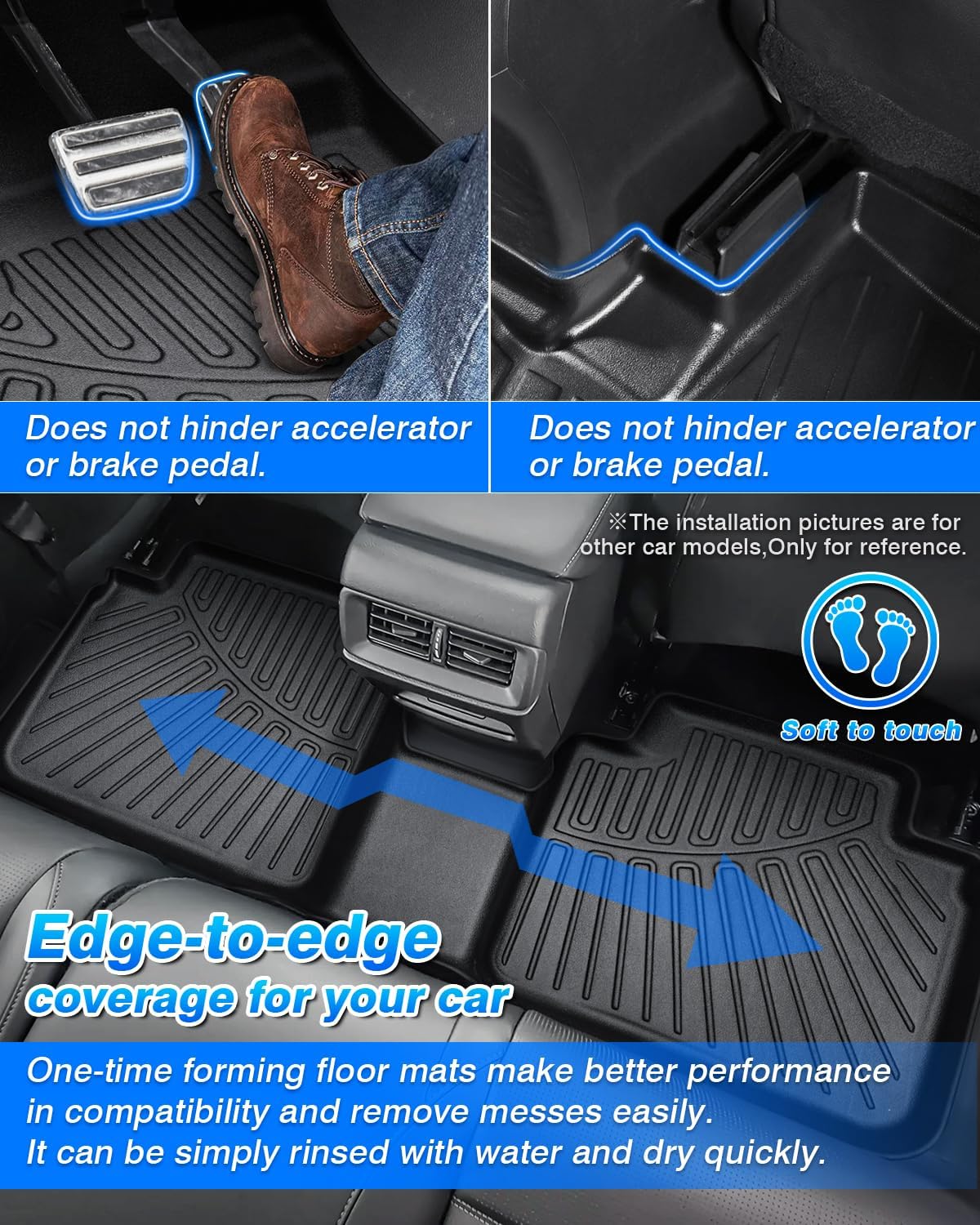 Cartist Floor Mats for Hyundai Kona 2024 2025 2026 (No Electric Model) Limited | N Line | SE | SEL, All Weather Cargo Liner for Kona Accessories, Heavy Duty Car Mats, Car Accessories