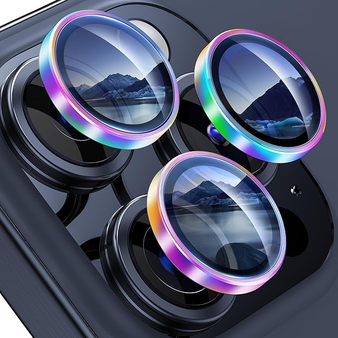 WSKEN for iPhone 15 Pro/iPhone 15 Pro Max Camera Lens Protector, Shatterproof