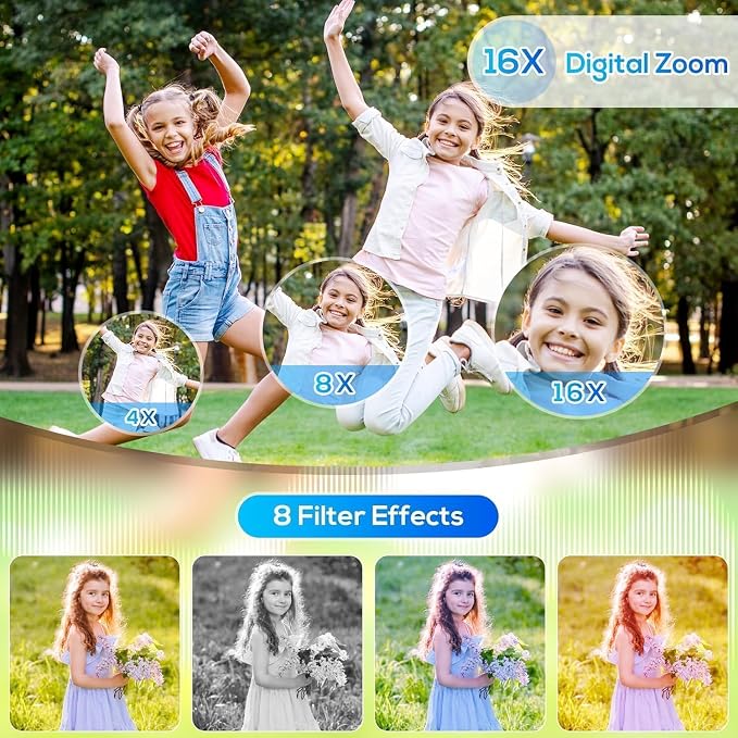 Digital Camera for Kids, 48MP FHD 1080P Point and Shoot Digital Cameras