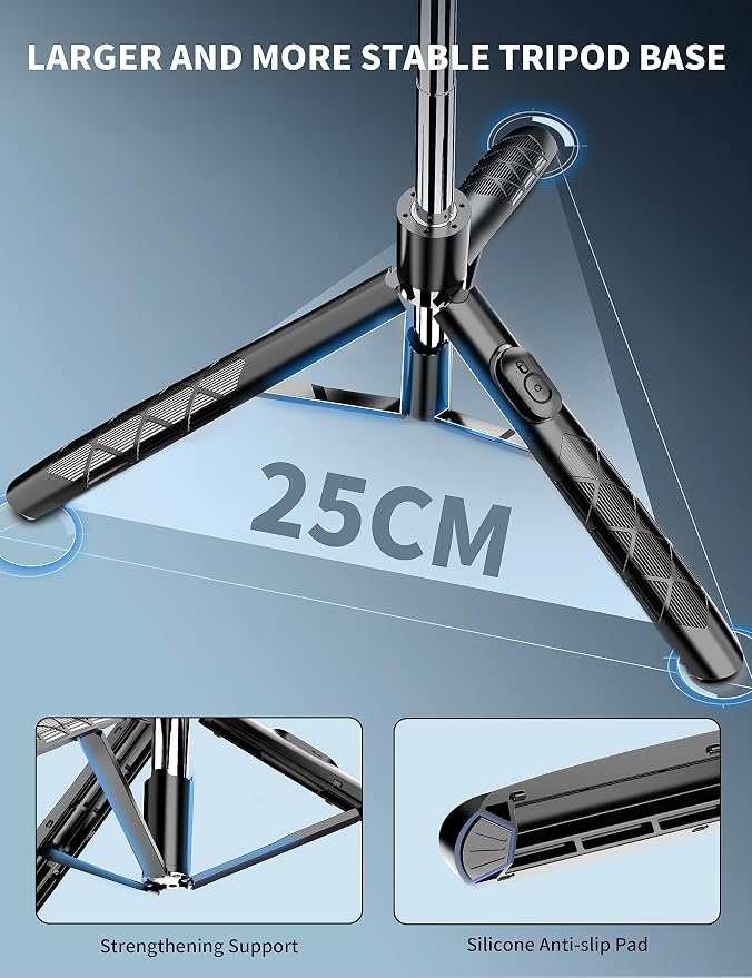 71" Phone Tripod & Selfie Stick, All in One Extendable Cell Phone Tripod