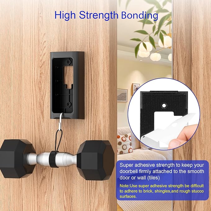 Adhesive Doorbell Mount No-Drill Compatible