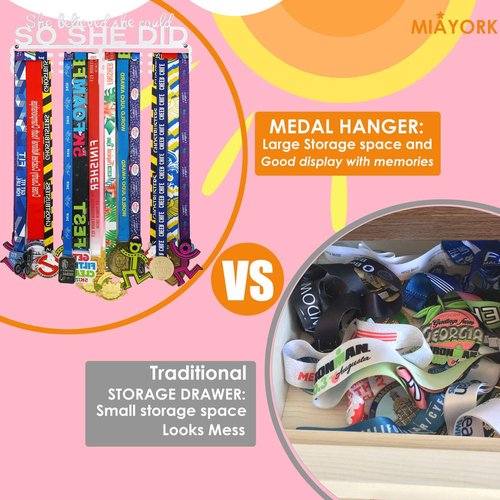 Medal Hanger | Easy to Install Wall-Mounted Medal Holder for Runners - Stylish Display Upgrade