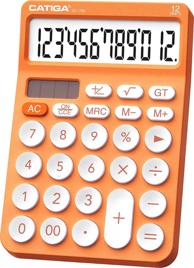 CATIGA 12 Digit Desktop Calculator Basic Desk Calculator