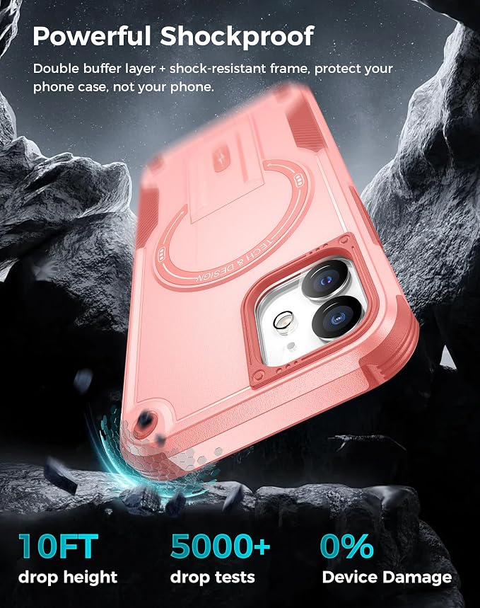 Goton for iPhone 12 Case with Privacy Tempered Glass Screen Protector & Camera