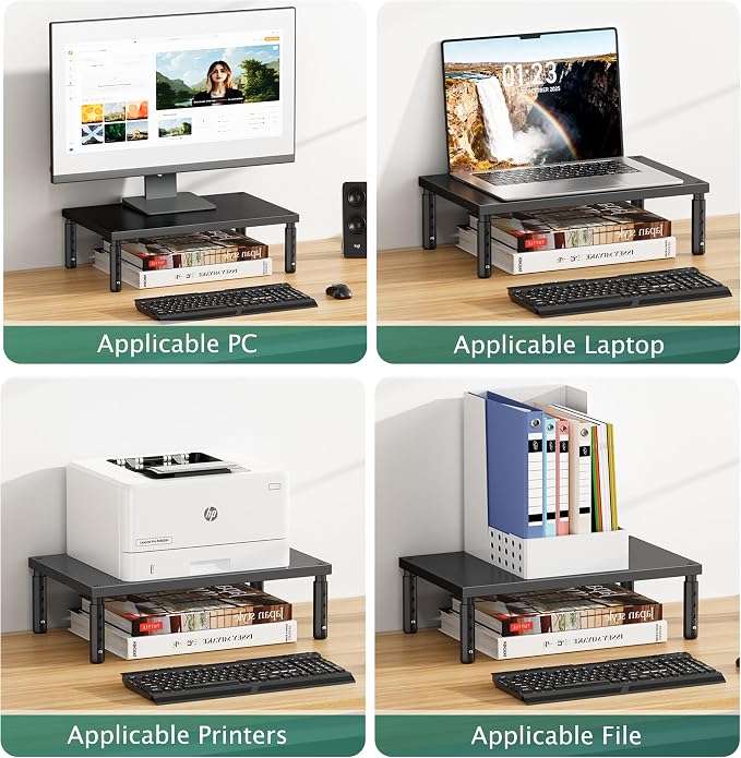 OPNICE Desk Organizers and Accessories, Adjustable Computer Monitor Stand Riser