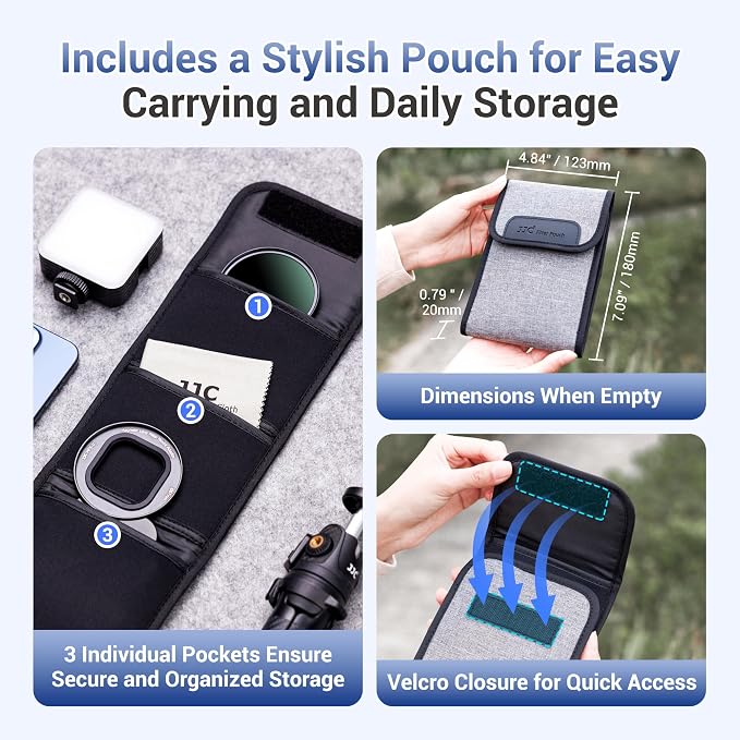 JJC 67mm ND Filter for iPhone, Magnetic Lens Filter Mount