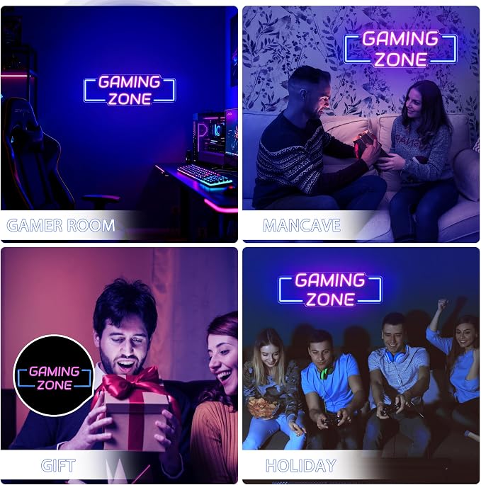 Kavaas Game Zone Neon Signs for Gaming Room Decor