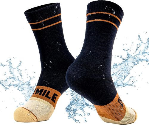 DRYMILE Waterproof Wool Hiking Socks - Breathable, Cushioned for Skiing & Winter Activities | Crew Size