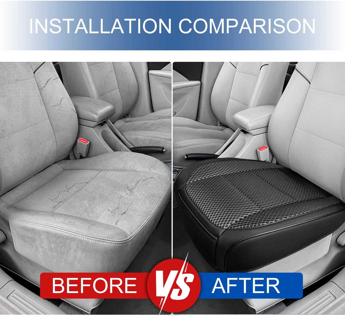1 Pack Black Ventilated Bottom Car Seat Cover