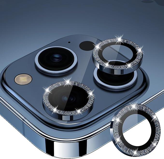 for iPhone 15 Pro/iPhone 15 Pro Max Camera Lens Protector Bling Individual