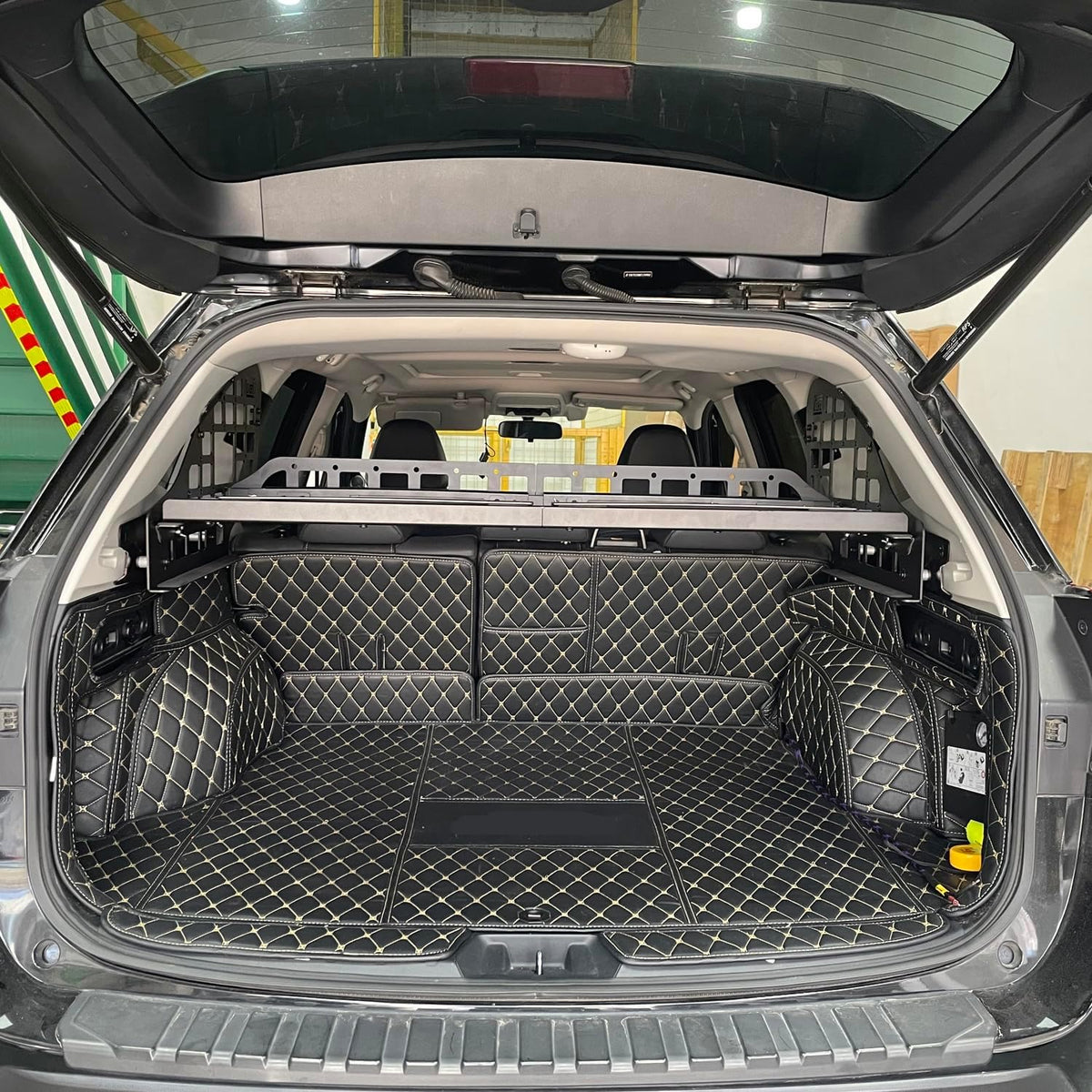 HIGH FLYING for Subaru Forester 2019-2024 Car Accessories Modular Storage Molle Panels System Trunk Shelf Luggage Storage Carrier Trunk Organizer Aluminum Alloy (Side Panels+Shelf)